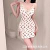 Crispy love bag chest lace pad pure hip suspender pajamas smashed flower sexy small chest pajamas color fresh wind short skirt
