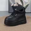 Fashion 10CM Microfiber Leather Vulcanize Women Casual Platform Wedge Chunky Sneakers Spring Autumn Shoes Size 34-40