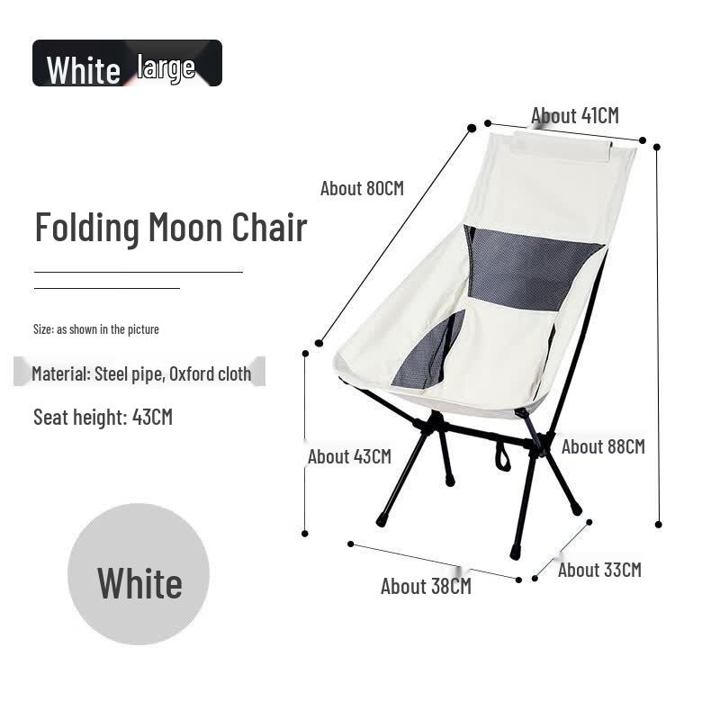 OIMG Outdoor Camping Folding Moon Chair