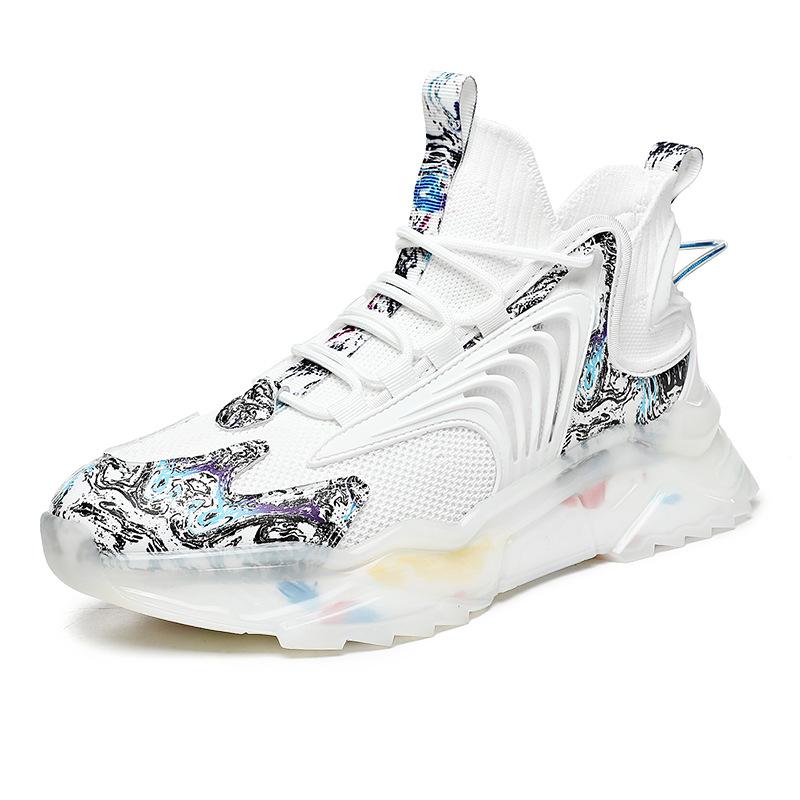 

Spring and Autumn New Flying Socks Shoes Zhongbang Guochao Dad Men s Shoes Fashion Breathable Big Net Casual Shoes 2025 46