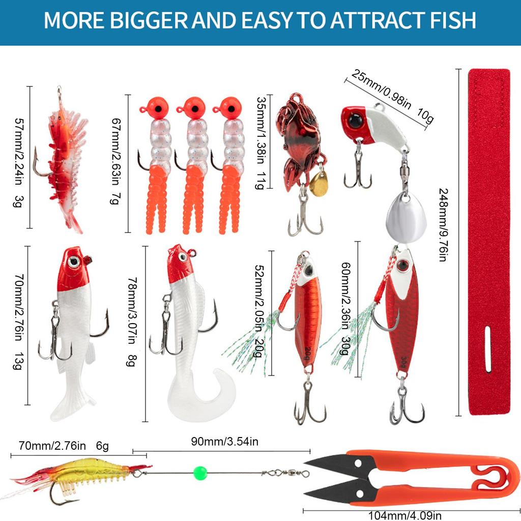 Calendario dell'Avvento di Pesca 24 Giorni Conto alla Rovescia per Natale Kit da Pesca a Spinning Lures Stagionali Festivi Kit Esche Lures da Pesca Regalo di Natale
