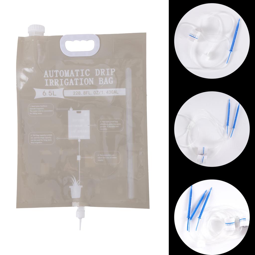 6.5l Plant Drip Irrigation Bag Automatic Watering Dripper Plant Watering Kit For Potted Plant Watering Adjustable Control Valve