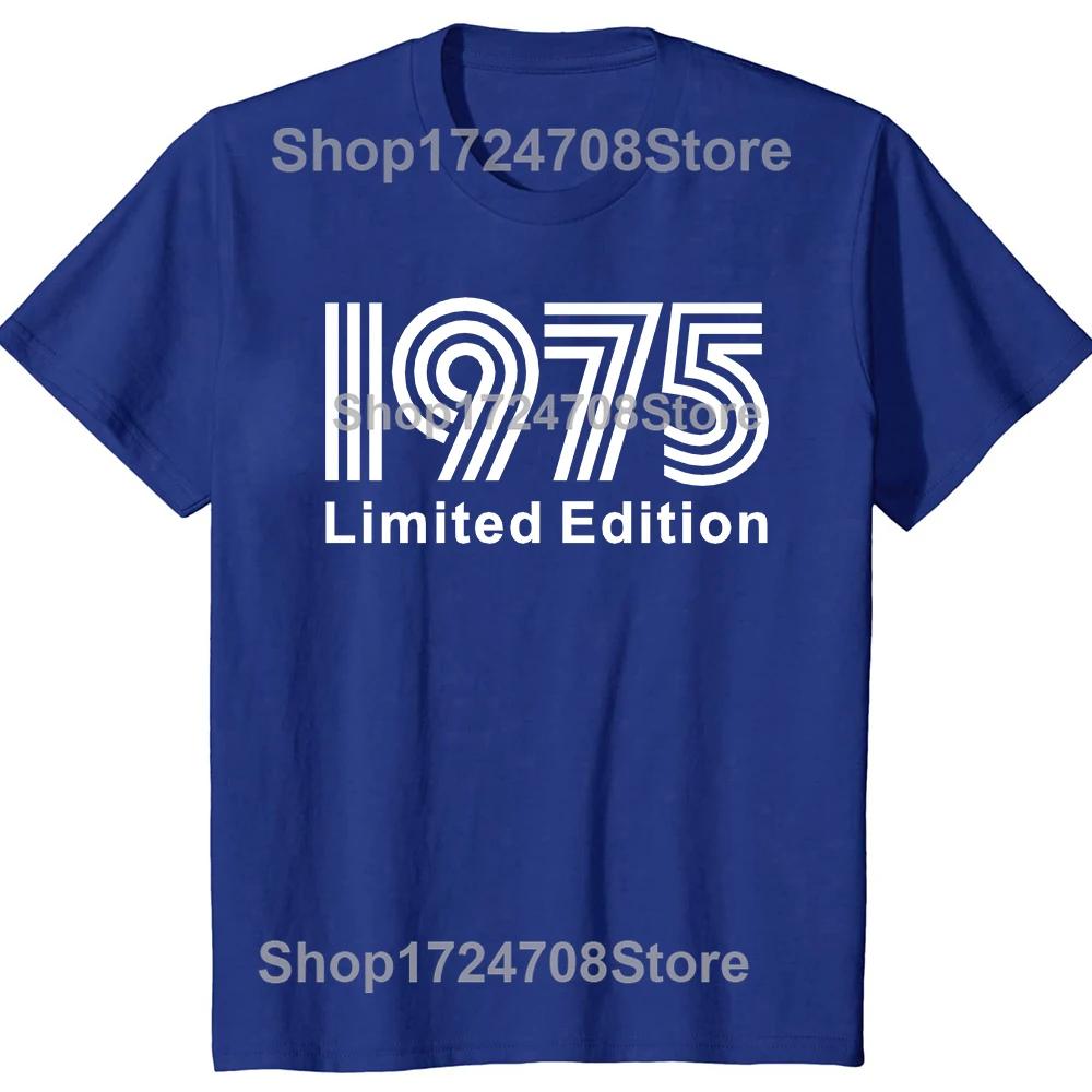 Novelty Born In 1975 Vintage T Shirts Graphic Cotton Streetwear Short Sleeve Birthday Gifts 50 Years Old Tshirt Mens Clothing