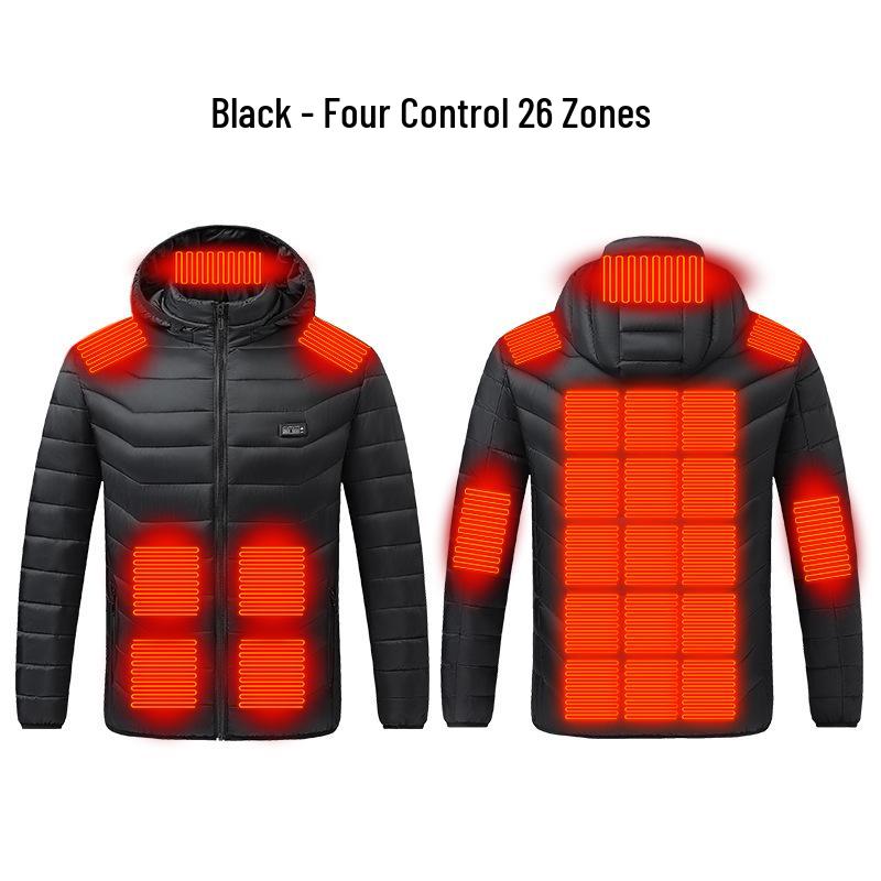 Men's Smart USB-Heated Winter Jacket with 21-Zone Temperature Control