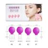 New 4Pcs/set Health Massage Vacuum Cupping Cups Rubber Head Glass Anti Cellulite Massage Chinese Therapy Face Cupping Set Cans