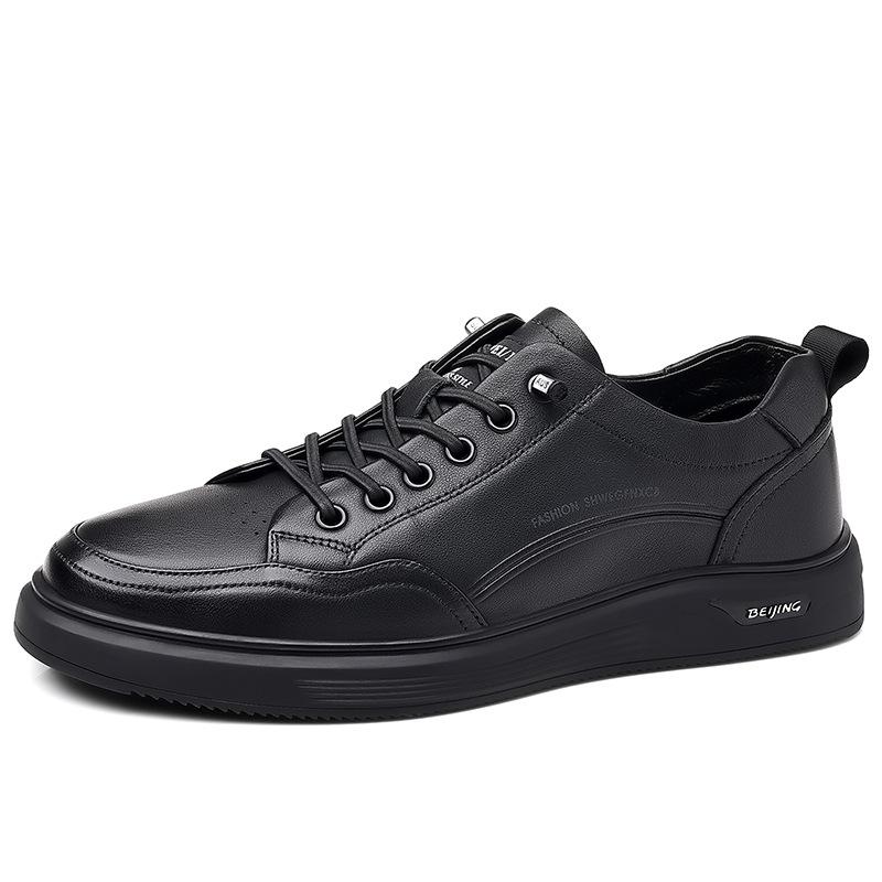 Men's trend casual board shoes youth Korean version of genuine leather men's sports shoes first layer cowhide flat shoes versatile leather shoes