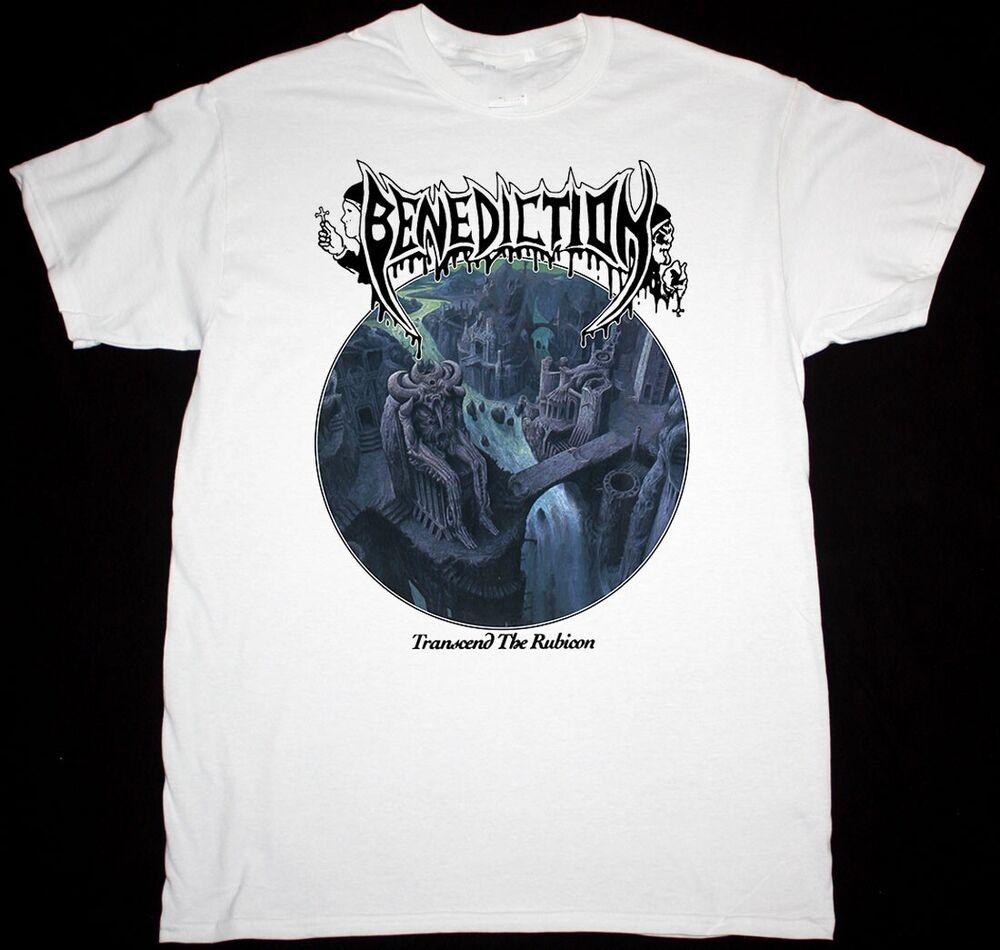 

Винтажная футболка Benediction Band для фанатов, тяжелый хлопок, белая, полный размер, унисекс, DI308 XXL