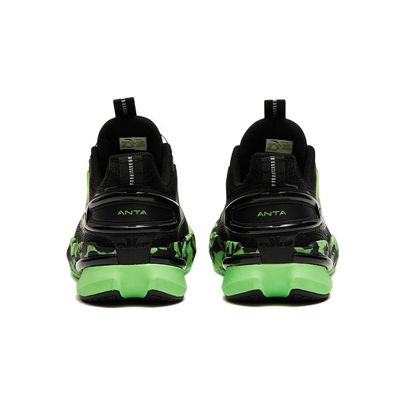 Anta Kids Comfortable Daily Low-Top Running Shoes Kids sneaker Black Green 312315521-7