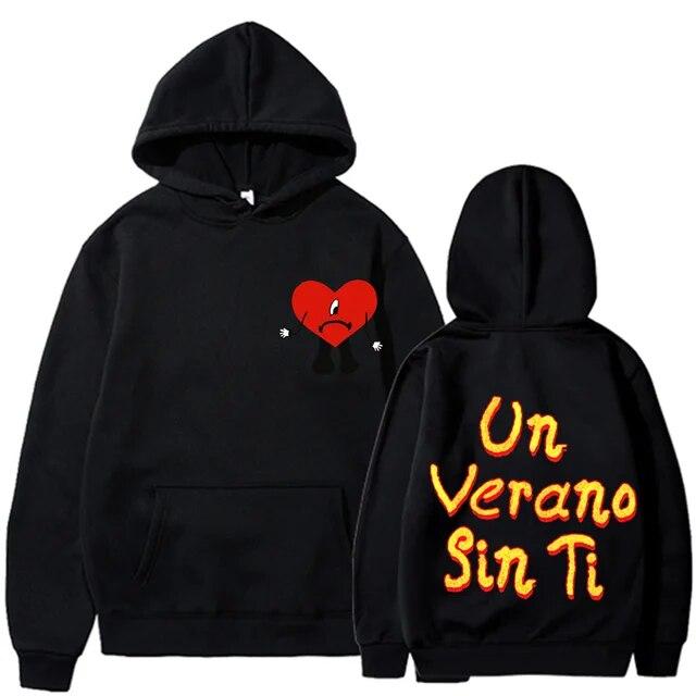 2022 New Bad Bunny Unisex's Women's Printed Hoodie Fashion Street Hip Hop Hoodie Sweatshirt Unisex High Quality Hot Sale Hoodie Unisex