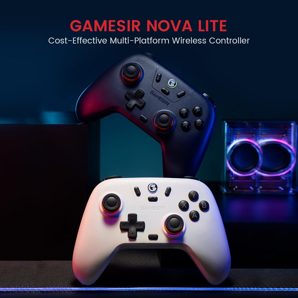 GameSir Nova Lite Wireless Switch Compatible with and Windows Hall Effect Linear and Wired 600mAh No NFC Controller, Android, iOS, Switch, PC, Sticks,