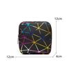 PU Multi-Purpose Diamond Pattern Sanitary Napkin Bag: Portable Menstrual Pad, Lipstick, & Coin Purse for Girls
