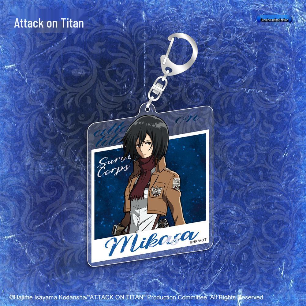 Authentic Attack on Titan Acrylic Keychain Pendant - Levi, Mikasa, Eren