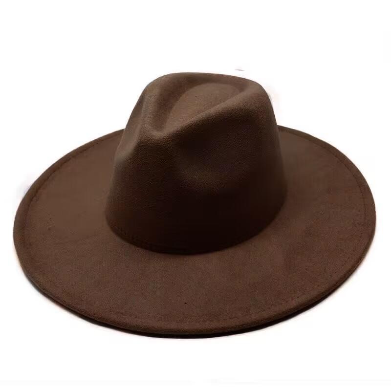 JYL TS DIY Classic Cowboy Hat Unisex European Vintage Style Jazz Hat Felt