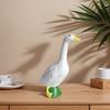 1 Cute White Duck Figurine Ornament, Realistic and Adorable Design, Suitable for Living Room, Desktop, Study, Home Decor, Fresh and Healing Style