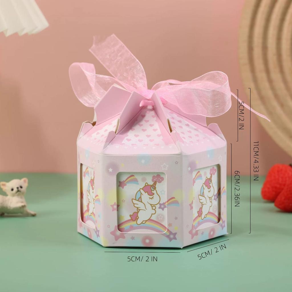 30PCS Creative new octagonal box carousel candy box wedding candy box wedding souvenir
