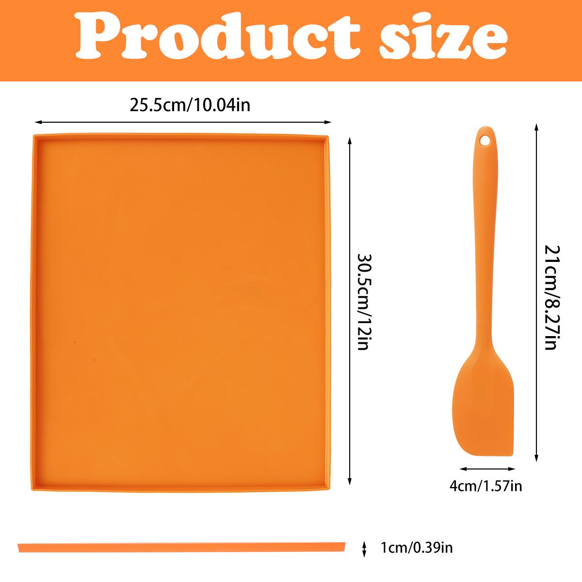 6/4pc Dehydrator Sheets Fruits Silicone Dehydrator Mats with Scraper Dough Baking Tray Snacks Pastries Dessert Cupcakes Placemat