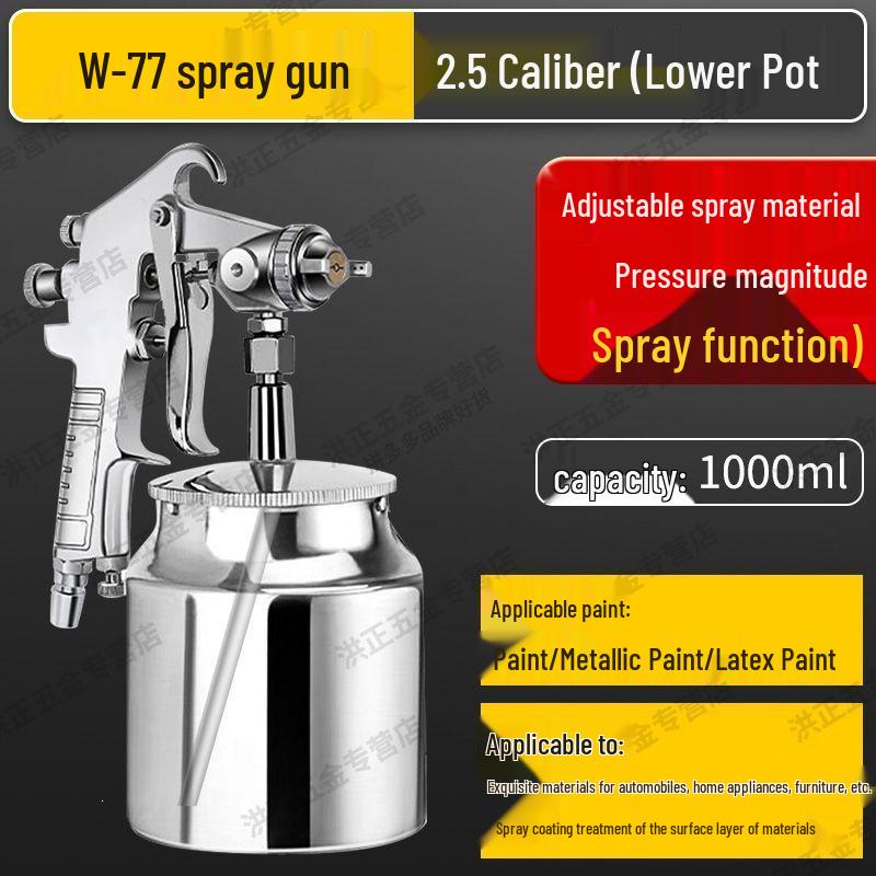 High-Quality Pneumatic Spray Gun with Dual Pots for Furniture, Car Paint, Household, and Textured Spraying