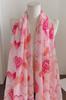 Pink Shawl with Hearts and Gold Shimmer - Romantic Accent 180x90