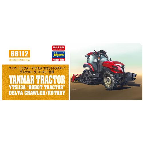 Hasegawa 1/35 Construction Machinery Series Yanmar Tractor YT5113A Robot Tractor Delta Crawler/Rotary Type Plastic Model Kit 66112 (Automobile)