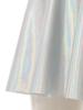 Outer Space Alien Costume for Women S-4XL - Shiny Glitter A-line Dress with Cap Sleeves Halloween Cosplay Outfit