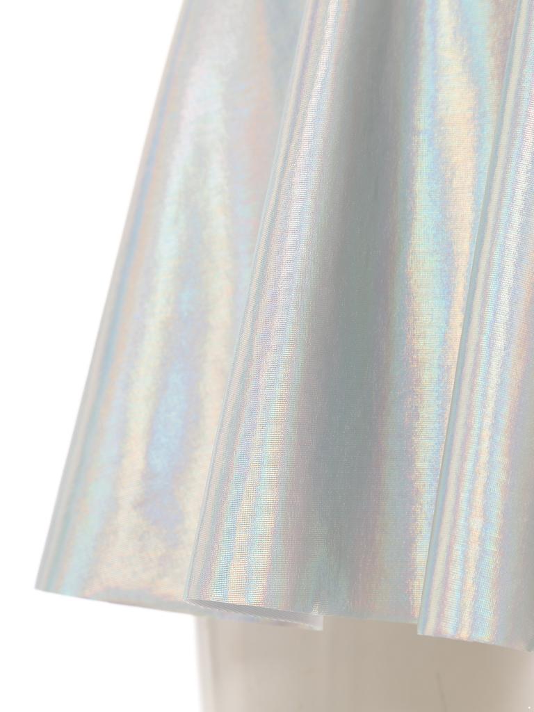 Outer Space Alien Costume for Women S-4XL - Shiny Glitter A-line Dress with Cap Sleeves Halloween Cosplay Outfit