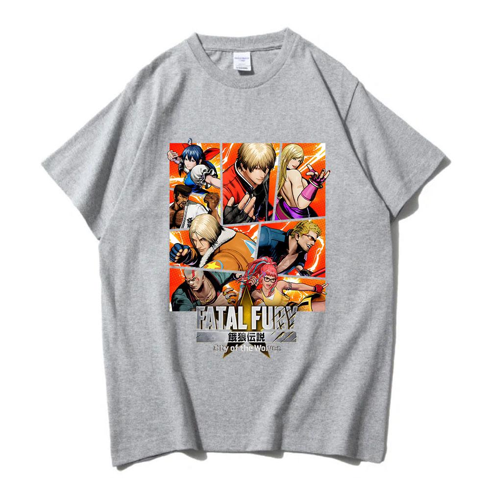 Game FATAL FURY Graphic T-shirt Cotton Short Sleeve Loose Tshirts Unisex Streetwear Casual Summer Crew Neck T Shirt