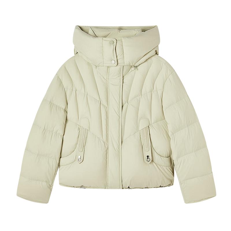 Xiangying Women s Short Hooded Puffer Down Jacket XL