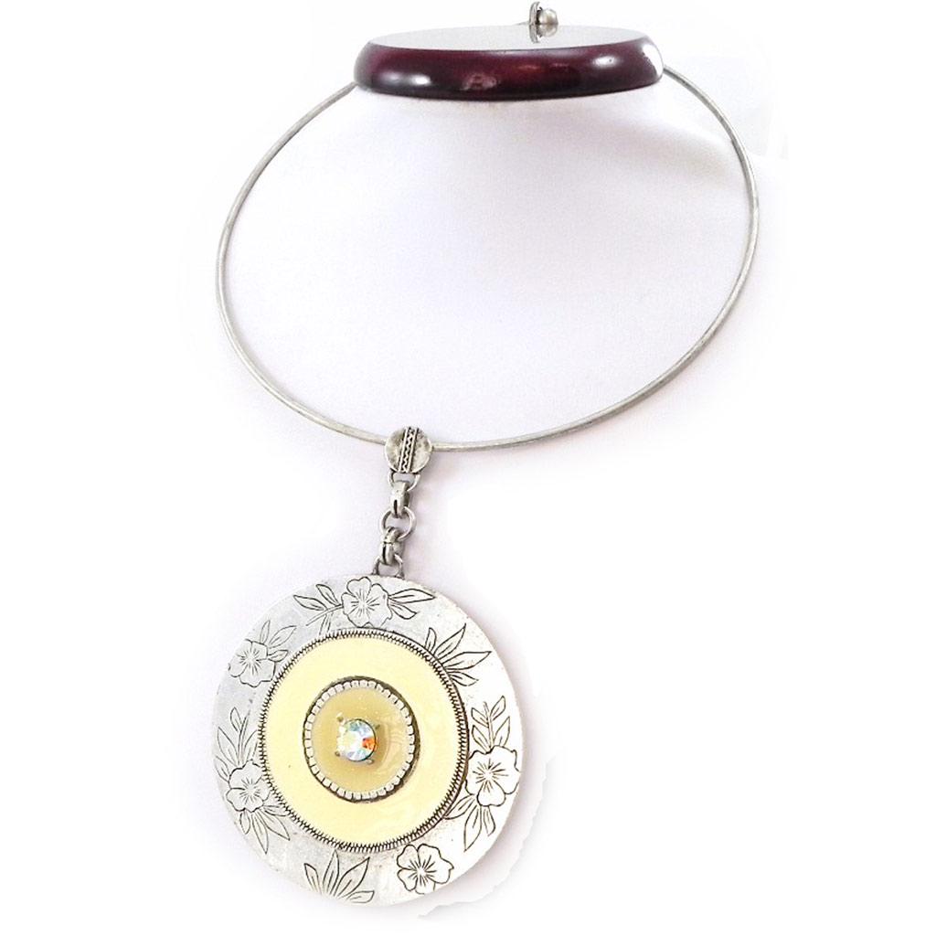 Les Trésors De Lily [E0651] - Dizajnový náhrdelník 'Geisha' béžový