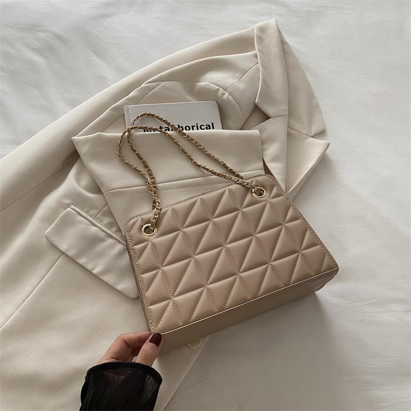 Rhombus chain bag women's 2025 new trendy fashion versatile niche ins shoulder messenger bag small square bag