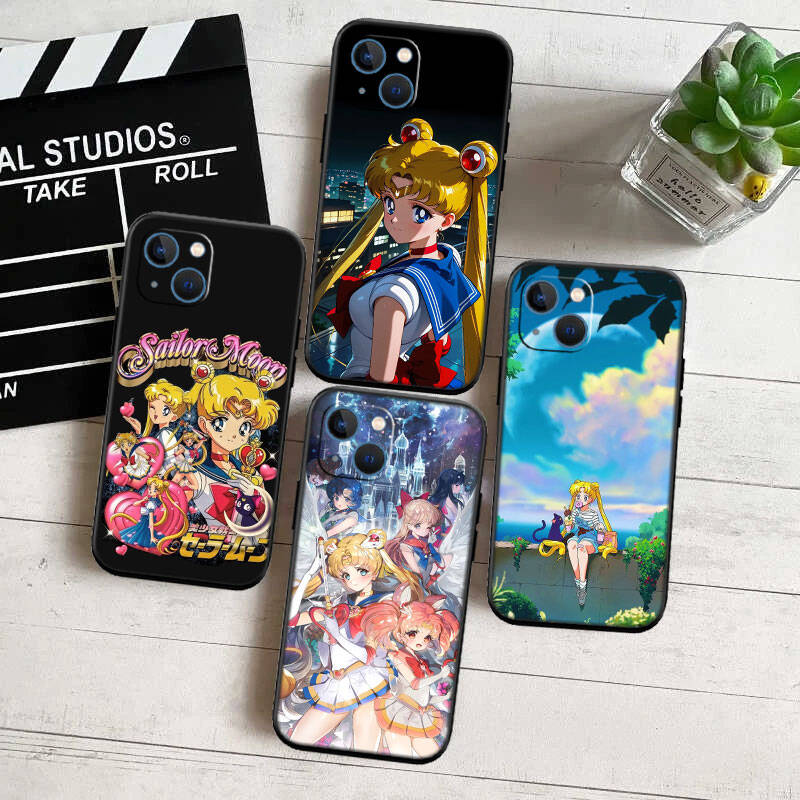 MH133 S-Sailor Moon Phone Shell for Samsung S20 S21 S22 S23 S24 FE Ultra Plus Lite S21S A55 A07 A17 F06 F16 M06 M16 M56 A36 A37 A57