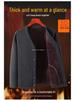 Men's Fleece-Lined Warm Winter Cardigan Jacket for Middle-Aged & Elderly