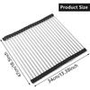 Dish Drainer - Roll Up - Stainless Steel - Silicone - 47 X 33 Cm - Black