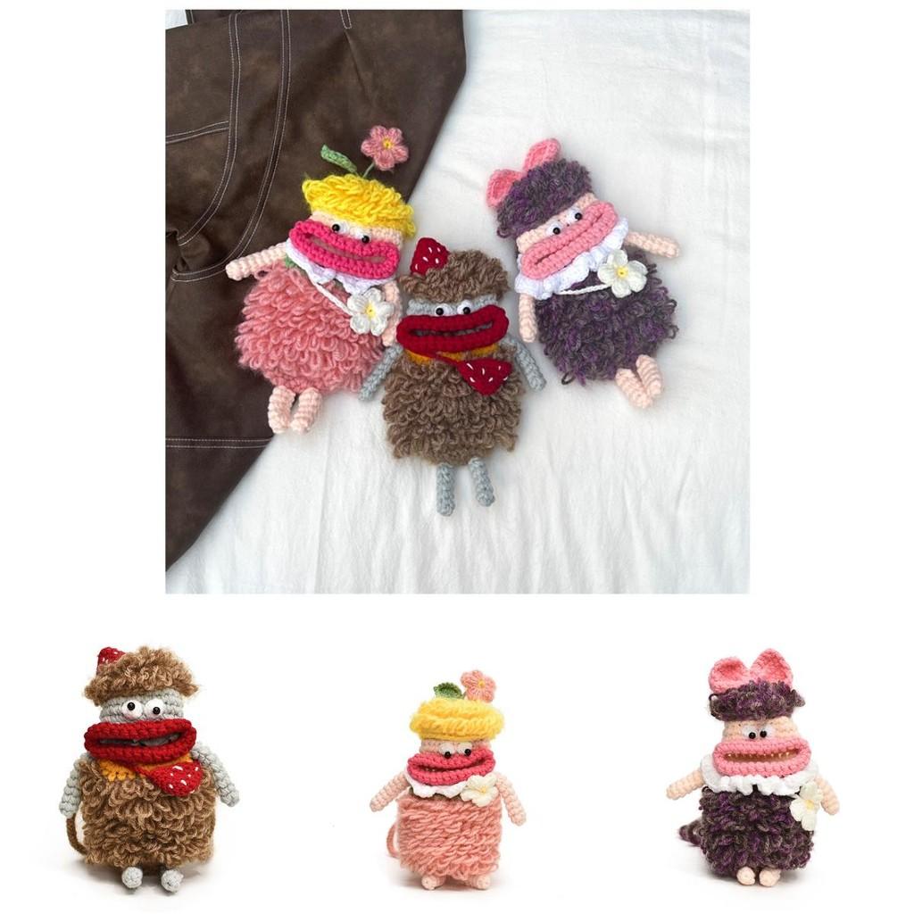 Playful Handwoven Cartoon Shoulder Bag For Toddlers With Breathable Yarn Material