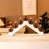 Festival Candle Light Holder for Christmas Decoration Elegant Finish, Double Power Option for Festival Home Holiday