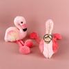 Lovely Soft Flamingo Plush Toy Pendant Keychain Creative Backpack Decoration Accessories  Cute Cartoon Key Ring Gifts
