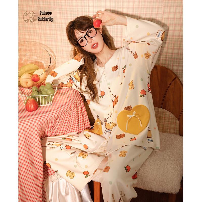 Miffy Women s Thickened Dralon Fleece Pajama Set L