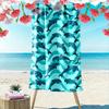 Dolphins with Waves Pattern Towel Beach Towel Quick-drying for Travel Outdoor Sports Jogging Beach and Swimming