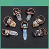 Crystal Natural Women Pendant Stone Bronzecoloured Irregular Pendant For Jewelry Making Diy Necklace Accessory