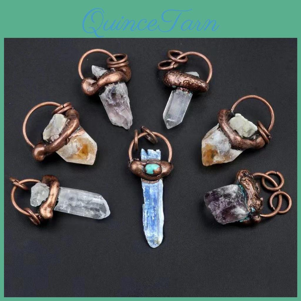 Crystal Natural Women Pendant Stone Bronzecoloured Irregular Pendant For Jewelry Making Diy Necklace Accessory