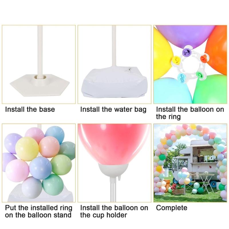 Flexible Balloon Column Holder Lightweight and Durable Balloon Arch Kits Support Stand with Base for Birthday Wedding