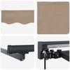 Manual Awning Frame with LEDs Beige and Anthracite 3.5 X 2 M