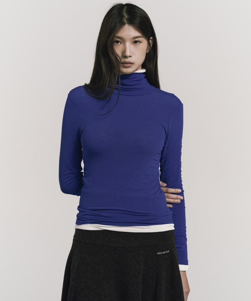 Nigaennikol [Essential] Soft Turtleneck Slim Top_6 Color