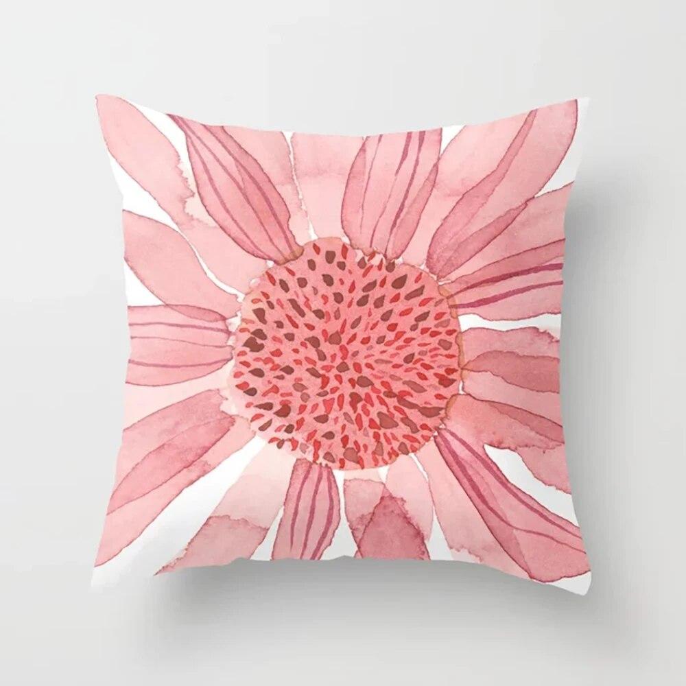 Home Decor Pillowcases Colorful Flower Printed  for Bedroom Living Room