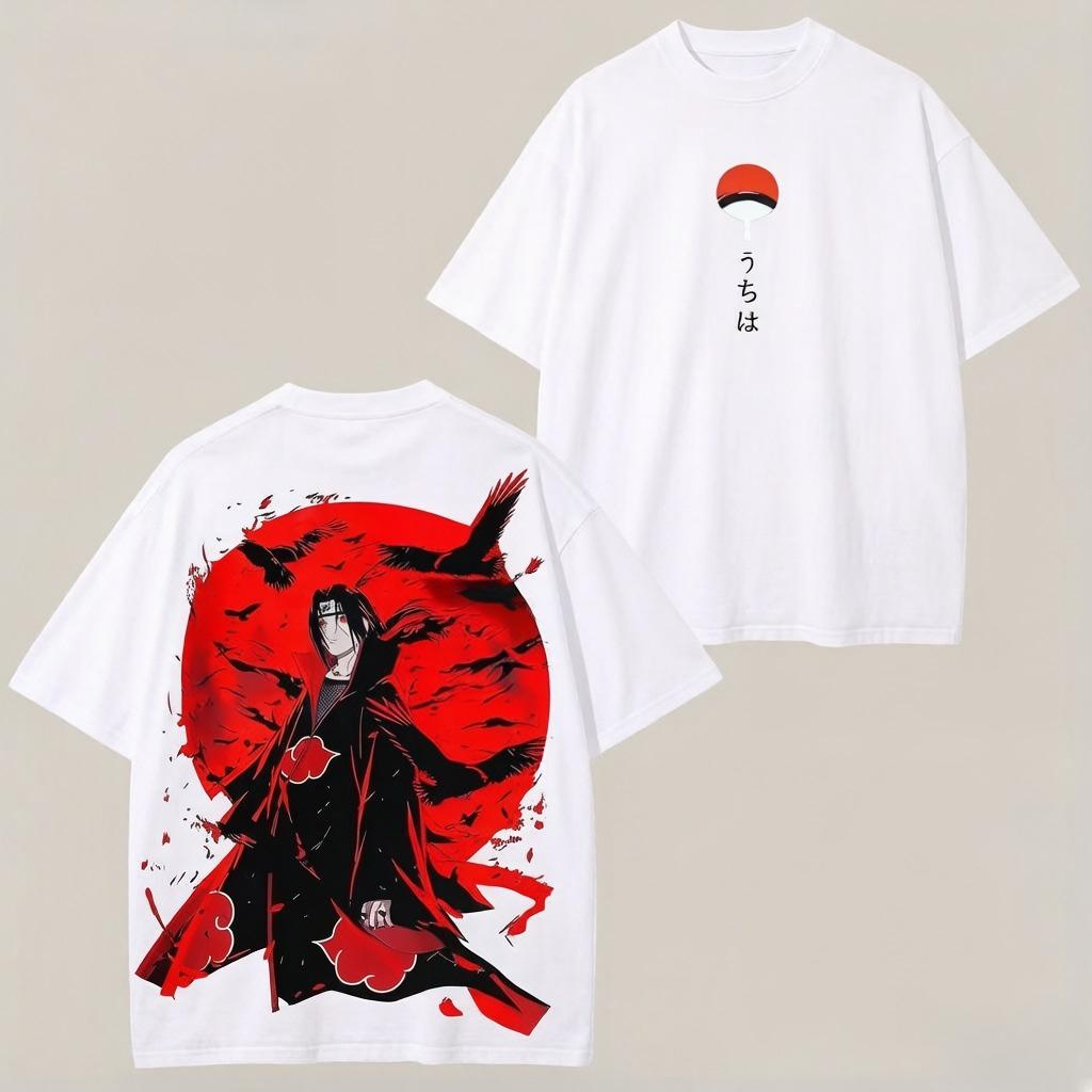 Rok Lee T-shirt Men's Style Printed Shirt with Akatsuki Anime Pattern Cotton Streetwear Retro Design