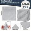 5/10/20pcs Double-Layer Steel Wire Microfiber Cleaning Cloth, Non-Scratch Dish & Pot Scrubber Rags for Kitchen