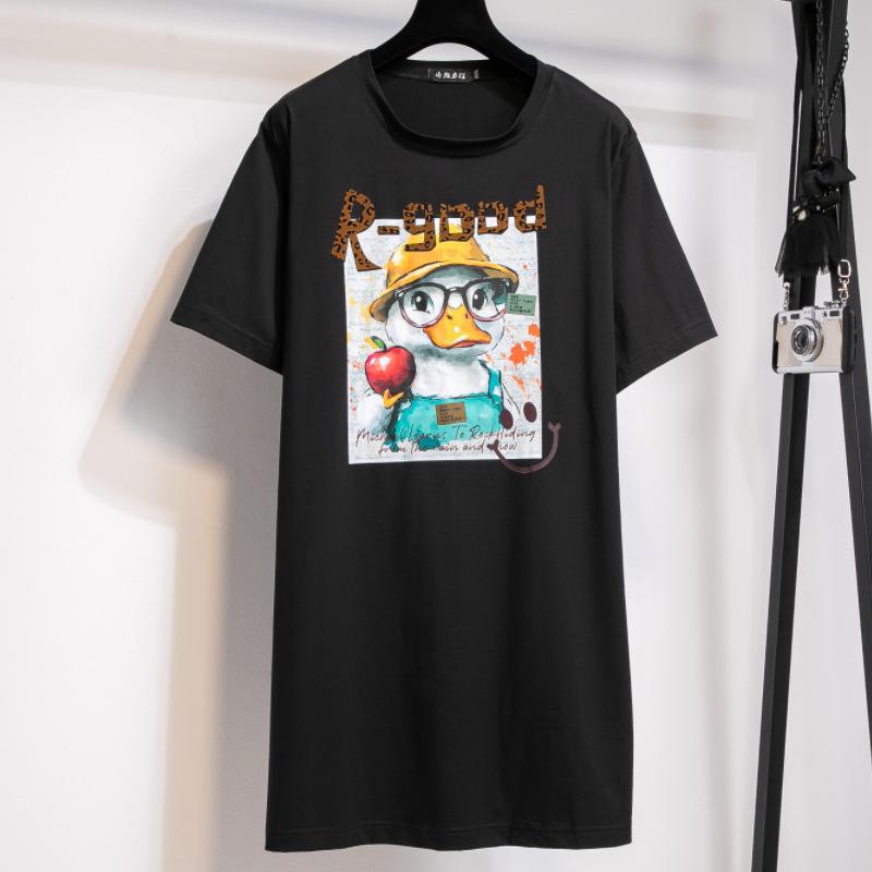 Übergröße Damen Sommer Neu Locker Baumwolle Kurzarm Top