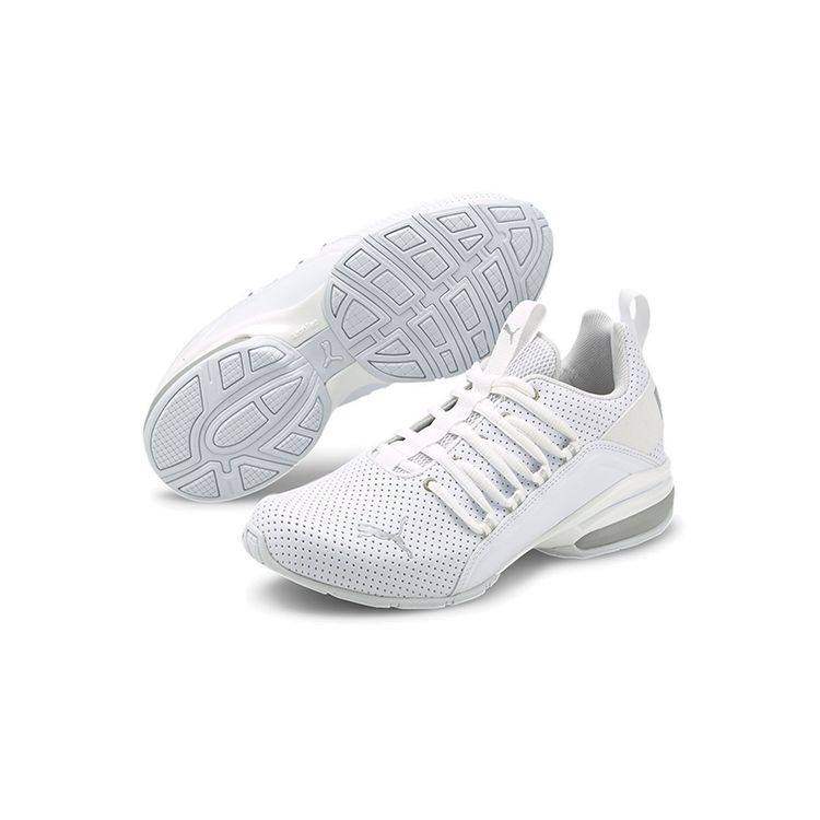 Puma Axelion M Perf Metallic Low Top Running Shoes Kids Sneaker White 194315-01