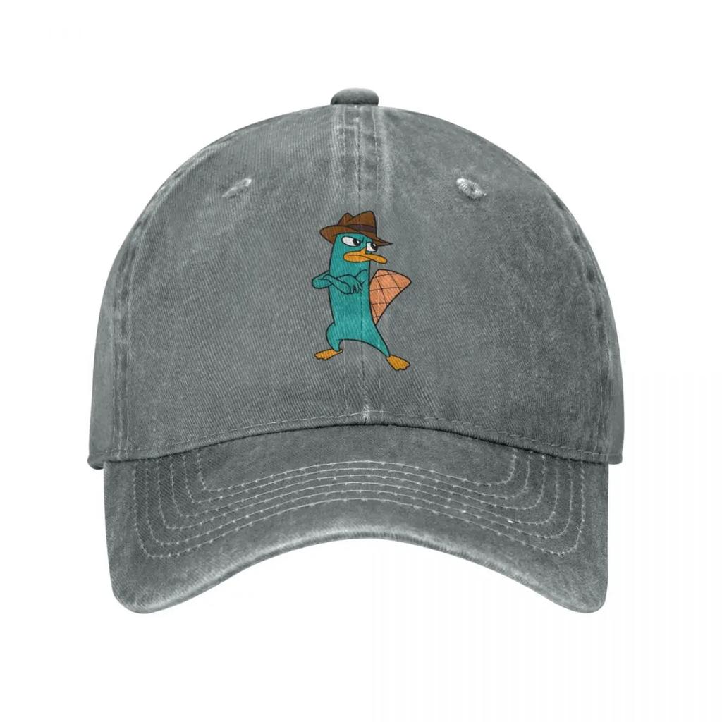 Perry The Platypus Animal Unisex Baseball Caps Distressed Denim Washed Caps Outdoor Running Golf Unstructured Soft Snapback Hat