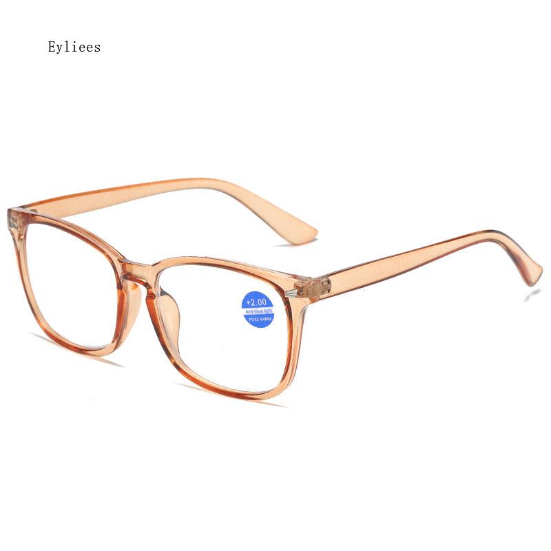 Fashion Square Full Frame Reading Glasses Lady Daily Commuter Hyperopia Eyeglasses Protect Eyes Anti Blue Light Men Eyewear