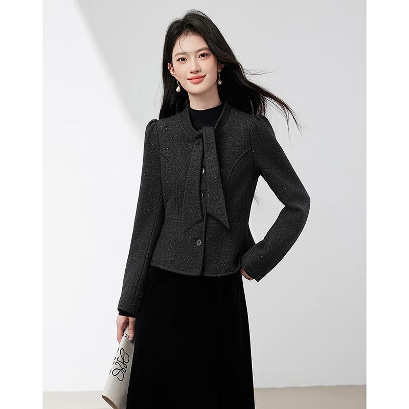 Elegant Women's Tweed Style Short Jacket